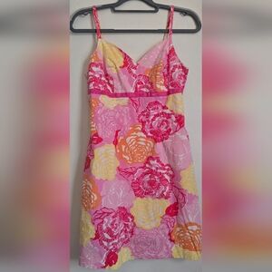Vintage Women's Lilly Pulitzer Bel Air Dress Size 8 Y2K Preppy Colorful Beach